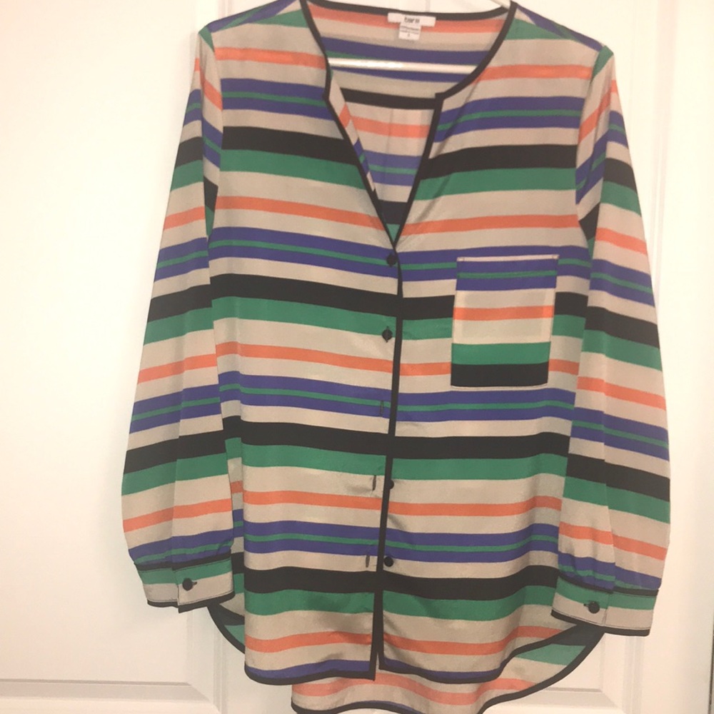 Bar III Multi color stripe blouse